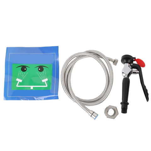 304 Stainless Steel Emergency Eye Wash Unit Tabletop Eyewasher With Forged Diverting Valve components
