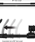 Cordless Underhood Work Light For Mechanics, Rechargeable Li-Ion LED Light Bar With 202 SMD LEDs, showing extendable bar 47 to 76 inches