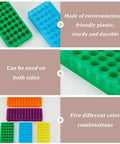 Polypropylene Microcentrifuge Tube Rack Set, 60 Well Double Panel Holder For Chemistry Lab And PCR, 5 Color Assorted Stands