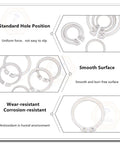 Everyday Tough Snap Ring For Shafts Three Point Nine Millimeter Outer Diameter Two Point Seven Millimeter Inner Diameter Zero Point Four Millimeter Thick 304 Stainless Steel Retaining Clip For Machines And DIY Projects One Color, corrosion-resistant