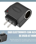 Zero Hassle Wall To Ride Power Adapter for car gadgets, black, converts AC to DC, plugs into home socket.