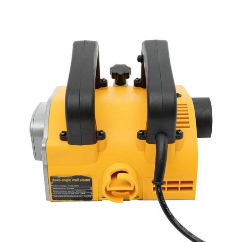 Pro Grade Electric Wall Planer With Beefy Adjustable Cutting Depth And Heavy Duty Tungsten Blades, top view with handles.