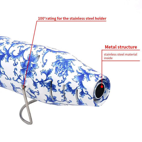 Decorative design of Dope Resin Heat Gun 300W With 6.6Ft Cable for Crafts and DIY Projects, highlighting stainless steel structure.