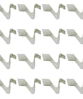 16 Pcs Adjustable Shelf Clips For Metal Shelving And Cabinets, smooth finish, silver gray clips arranged in four rows
