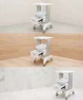 Straight Up Perfect Beauty Salon Cart Featuring Smooth Rolling Trolley Pull Out Drawer And Roomy Top Tray For Cosmetics sleek design with compact layout
