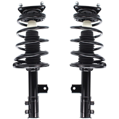 Front Steering Knuckles With Wheel Hub Bearings And All In One Suspension Kit For 2007 To 2010 Hyundai Elantra With Four Wheel ABS Includes Front Knuckles With Bearings Front Struts And Coil Springs And Rear Shock Absorbers.
