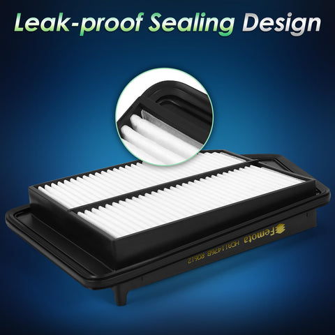 Engine Air Filter Pre Oiled For Acura TLX 2.4L L4 And Honda Accord 2.4L L4 with leak-proof sealing design