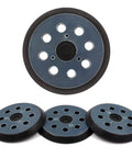Four Pack 5 Inch 8 Hole Sander Pads With Hook And Loop Backing Plates Compatible With Makita DeWalt Porter Cable Hitachi And More 5 Inch Sanding Discs