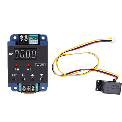 Hella Responsive DC Digital Amp Meter Shows Zero Point Three To Fifty Amperes On Sharp LCD Screen with wires.
