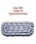 Heavy Duty T8F 8mm Drive Chain 74 Links For Razor Electric Dirt Quad 500 And 4 Wheelers 43cc 47cc 49cc 50cc 2 Stroke ATVs