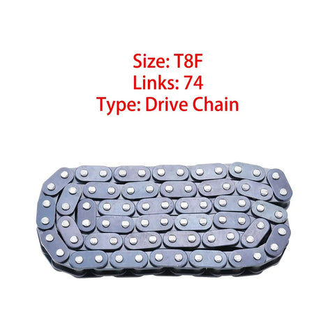 Heavy Duty T8F 8mm Drive Chain 74 Links For Razor Electric Dirt Quad 500 And 4 Wheelers 43cc 47cc 49cc 50cc 2 Stroke ATVs