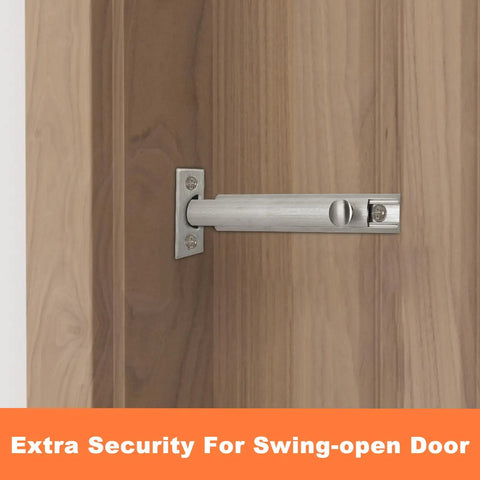 Heavy Duty Solid Brass Surface Bolt 4 Inch Smooth Operator Flush Latch With Satin Nickel Finish And Dual Strike Plates For Real World Door Security