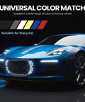 Two Pack Car Scratch Removal Pen Easy Quick Fix For Auto Paint Chips And Scratches With A Slick Fine Tip For Precise Touch Ups And A Natural Smooth Blend shown with a sports car highlighting universal color match.