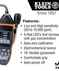 Gas Leak Detector Tester With 18 Inch Gooseneck For Combustible Gas From 50 To 10000 Ppm Adjustable High And Low Sensitivity