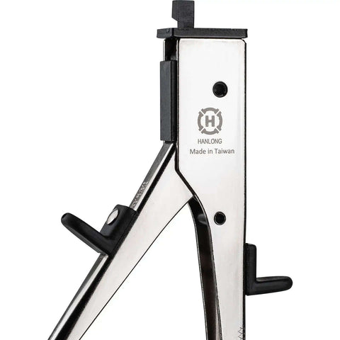 Pro Grade Nickel Plated Nibbling Tool For Cutting Square Holes In Copper And Aluminum Panels Up To 0.047 Inches Thick, side view
