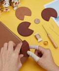 DIY Bag Corner Repair Kit For Purses And Leather Bags With Corner Patches Cone Needle Thread And Finger Cots Quick Fix Tools