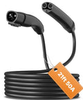 Top Notch 21 Foot Ev Charging Extension Cable with Nacs Connector, 50 Amp, showing cable and connectors.
