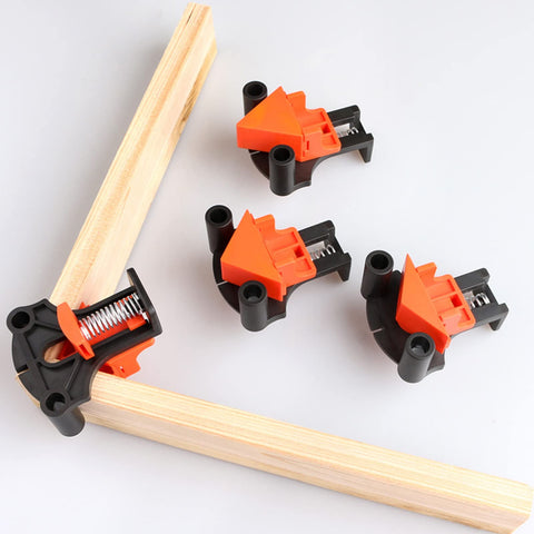 Multi Angle Corner Clamps Set Of Four For Woodworking 60 90 120 Degree Adjustable Spring Clamps on wooden boards