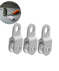 12 Piece Swivel Rope Pulley Block For 6mm Rope Hanging Load Lifting Cable Pulley Roller Wheel Outdoor Use For Wire Towing and Material Handling, 3 silver pulleys