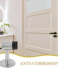 Zinc Alloy Door Stopper With Rubber Bumper, Rust Proof And Windproof Design beside door in modern bathroom setting