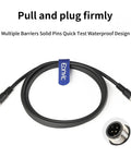M12 5 Pin Male To Female A Code Sensor Connector Cable PVC Jacket Heavy Duty 10M shown coiled with close-up of pins
