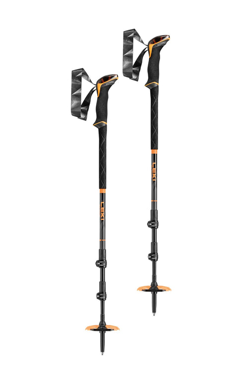 Lightweight Aluminum Backcountry Ski Poles With Adjustable 100-135 Cm, Speed Lock 2 Plus Locking, Aergon Air Extended Grip, Slim Design