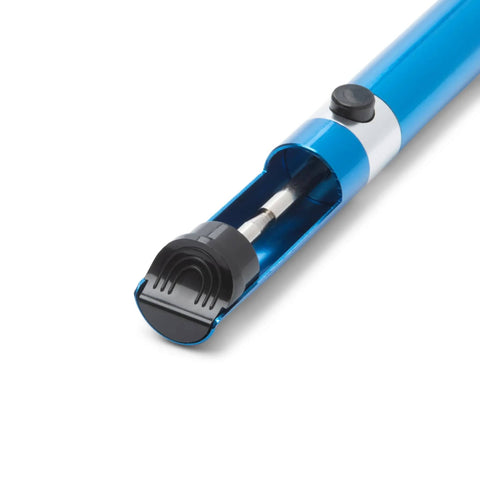 Close-up of Manual ESD Safe Desoldering Pump With Aluminum Body For Electronics Repairs And PCB Solder Removal Easy Grip Pro Grade Model 7874B