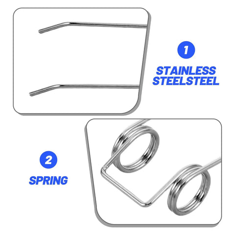 Premium Stainless Steel Kettle Lid Repair Kit With Double Torsion Springs For Secure Lids That Never Stick Or Slip Off Your Water Boiler, steel springs