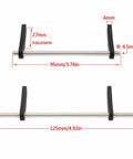 Beefed Up Aluminum Modular RC Crawler Bumper Set For 1/10 Scale, adjustable aluminum bars with dimensions for SCX10 TRX4 rigs