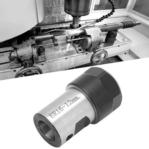 Collet Chuck Holder Kit For CNC Milling Lathe Set With 40L Collet Block And ER16A Straight Shank Adapter, 12mm Spindle Clamp Bar