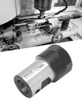 Top Tier Collet Block Chuck Holder That Grips Tight For Heavy Duty Milling And Drilling Machines With 12mm Opening mounted on a lathe.