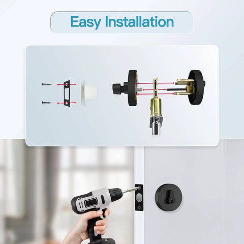 Single Cylinder Deadbolt Lock With Key For Front Door Entry Built Tough For Exterior Use, Heavy Duty High Security Matte Black Finish installation