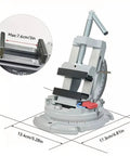 Heavy Duty Drill Press Vise With 0 To 90 Degree Tilt And 360 Degree Swivel Base, 3 Inch Jaws For Precision Metalworking, Ideal Milling And Drilling Fixture With Aluminum Body, Angled, Secure Workholding For DIY And Pros; angled view with 3 in jaws