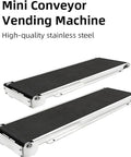 Built Different Desktop Conveyor Belt With Quick Speed Dial And Hella Smooth Anti Static Design For Zero Hassle Package Moving In Home Shops And Tiny Warehouses, featuring a black anti-static belt.