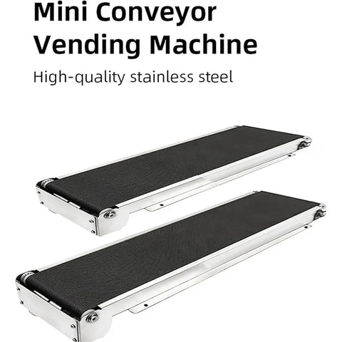 Built Different Desktop Conveyor Belt With Quick Speed Dial And Hella Smooth Anti Static Design For Zero Hassle Package Moving In Home Shops And Tiny Warehouses, featuring a black anti-static belt.