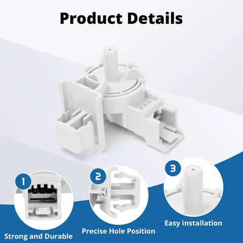Washer Water Level Pressure Switch Replacement for Whirlpool and Maytag Models Plug And Play Fit with detailed inserts