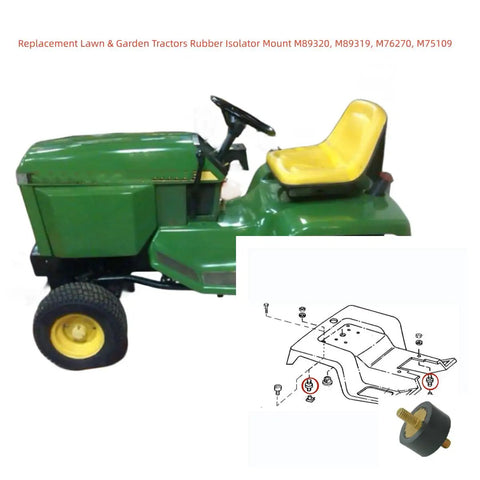 Heavy Duty Rubber Vibration Mounts To Keep Your John Deere Smooth As Butter Replace M76270 M89320 set of 4 with tractor seat and rubber isolator.