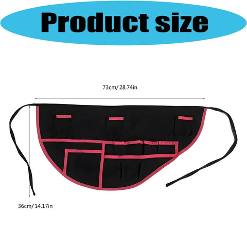 Heavy Duty Workhorse Sewing Organizer Belt With Industrial Stitching And Multipocket Tailoring Girdle, size dimensions shown.