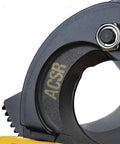 Close-up of 20V Max Cordless ACSR Cable Cutter Kit With Heavy Duty Guillotine Design showing ACSR markings and cutting blade.