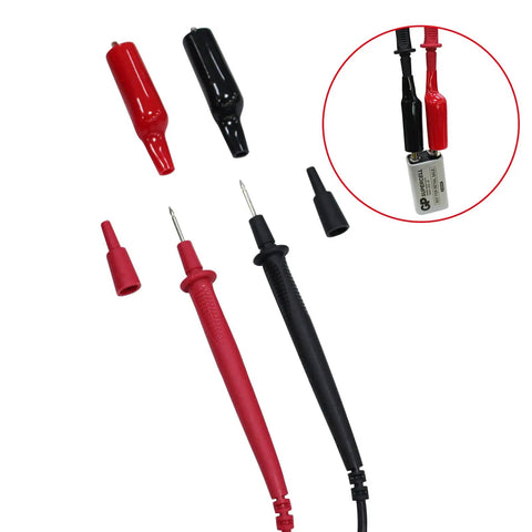 Compact Clamp Meter With Alligator Clips For AC And DC Current, True RMS 2000 Counts, Voltage Tester accessories close-up