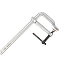 12 Inch F Clamp Rocking 1800 Lbs Clamping Power Features Black Oxide Spindle and Solid Tommy Bar for secure fastening.