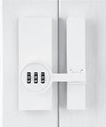 2 Pack White 180 Degree Barn Door Lock With 3 Digit Password Keyless Mechanical Lock Flip Latch on barn door