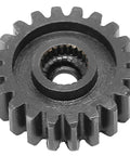 Close-up of single gear from Five Piece Steel Servo Spur Gear Set with 24 Tooth Internal Spline, 0.8 Modulus for Precision Drive Systems.