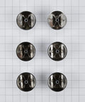 Top view of six stainless steel knobs in Range Knob Kit For Ovens And Ranges Top Notch Factory Certified Appliance Part Easy Install Includes One Knob Durable Replacement For Kitchen Stove Controls Ideal For Cooktop And Oven Knobs.
