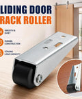 Rock Solid Vertical Track Roller Wheels For Sliding Barn Doors Featuring Quiet Rubber Casters And Reinforced Bearings close-up on surface
