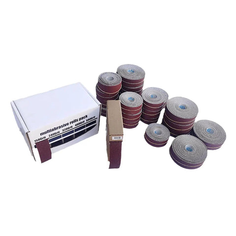 Heavy Duty Shop Grade Emery Cloth Sandpaper Roll For Drum Sanders Woodworking And Auto Metallic Surface Polishing in assorted sizes.