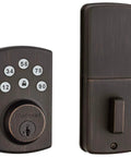 Keyless Entry Deadbolt Electronic Door Lock With 6 Button Keypad Illuminated Night Entry No Hassle Auto Locking And Keyed Pick Resistant SmartKey Rekey Security Technology Venetian Bronze Finish
