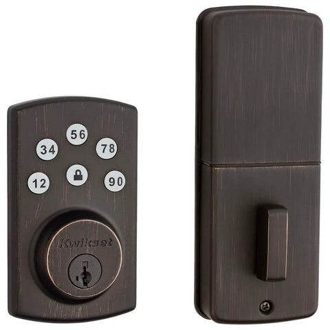 Keyless Entry Deadbolt Electronic Door Lock With 6 Button Keypad Illuminated Night Entry No Hassle Auto Locking And Keyed Pick Resistant SmartKey Rekey Security Technology Venetian Bronze Finish