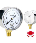 2.5 Inch Diaphragm Pressure Gauge For Low Pressure Gas And Vacuum Micro Precision With Radial Mount NPT 1/4 Inlet 0-10 PSI Range