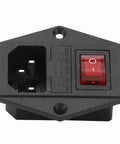 Three Piece AC Power Socket Switch With Built In Light Four Pin For 3D Printer CNC Machine Electronics Enclosure Power Supply Control Panel